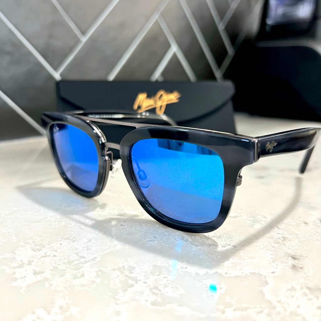 New Maui Jim Relaxation Mode H844-10d Sunglasses With Box And Cloth - Unisex